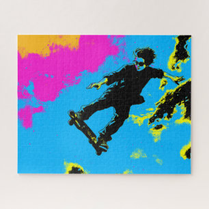 I Live To Fly - Skateboarder Jigsaw Puzzle