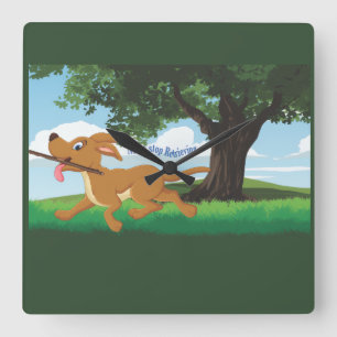 I Live to retrieve Square Wall Clock