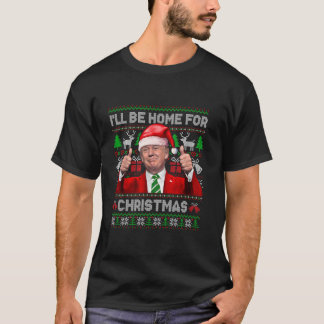 I ll Be Home For Christmas Santa Donald Trump Paja T-Shirt