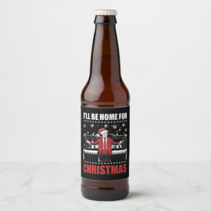 I’ll Be Home For Christmas Trump 47th President US Beer Bottle Label