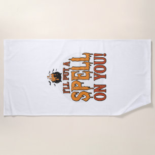 I’ll Put a Spell on You Halloween Cauldron Shirt_1 Beach Towel