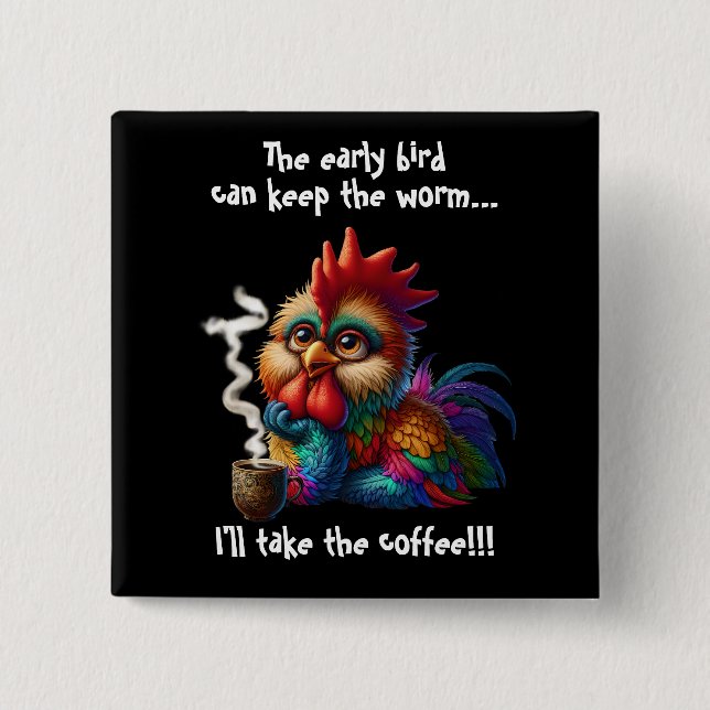 I’ll take the coffee 15 cm square badge (Front)