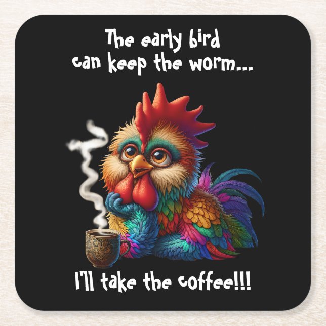 I’ll take the coffee square paper coaster (Front)