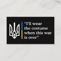 I’ll Wear the Costume When This War Is Over