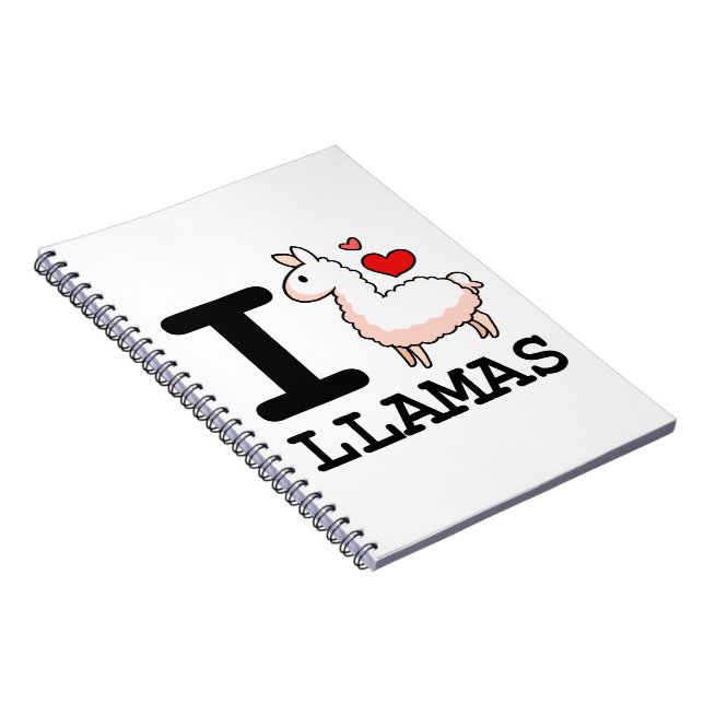 I Llama Llamas Spiral Notebook (Right Side)