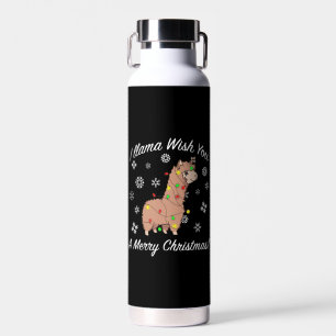 I Llama Wish You A Merry Christmas Llama Christmas Water Bottle