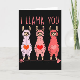 I Llama You Cute Valentines Day Alpaca Girls Women Card
