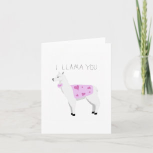 I LLama You Folded Card