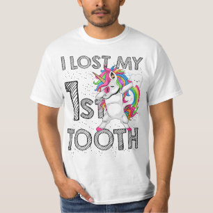 I Lost My First Tooth Baby Teeth Out Fairy Uniorn  T-Shirt