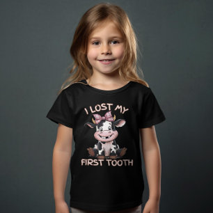I lost my first tooth cute cow with bow T-Shirt