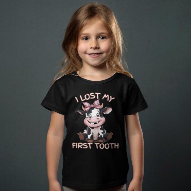 I lost my first tooth cute cow with bow T-Shirt (Creator Uploaded)