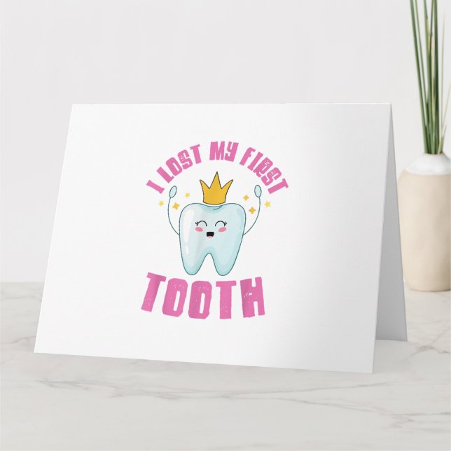 I Lost My First Tooth Teeth Out Kids Gift  Card (Front)