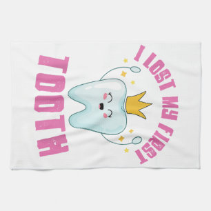 I Lost My First Tooth Teeth Out Kids Gift  Tea Towel