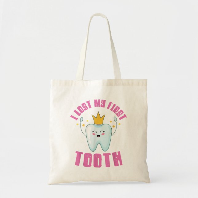 I Lost My First Tooth Teeth Out Kids Gift  Tote Bag (Front)