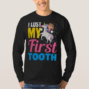I Lost My First Tooth Unicorn Tooth Fairy  Girls 1 T-Shirt