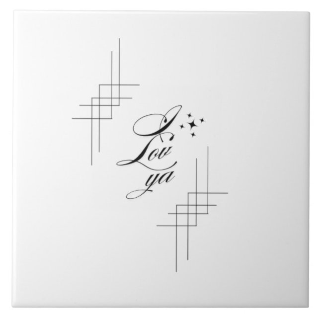 I lov ya tile (Front)