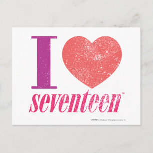 I Love 17 Postcard