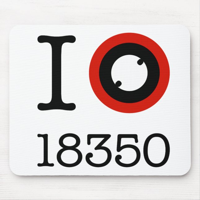 I Love 18350 Li-Ion Batteries Mouse Pad (Front)