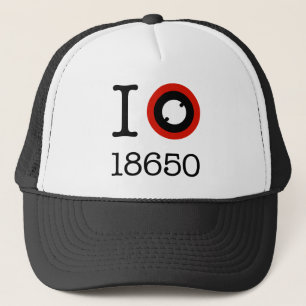 I Love 18650 Li-Ion Batteries Trucker Hat