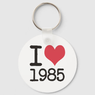 I Love 1985 T-Shirts Products & Designs! Key Ring