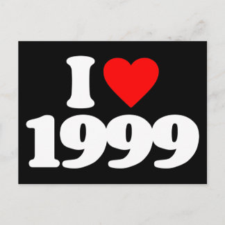 I LOVE 1999 POSTCARD