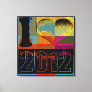 I love 2012 -  Fine Art  Wrapped Canvas