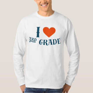 I Love 3rd Grade   Heart Graphic School Uniform T-Shirt