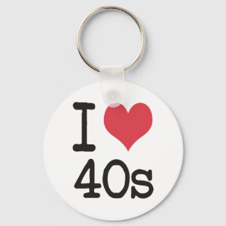 I Love 40s Products & Designs! Key Ring