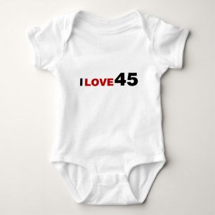 I Love 45 Baby Bodysuit