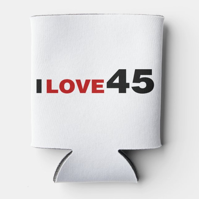 I Love 45 Can Cooler (Front)