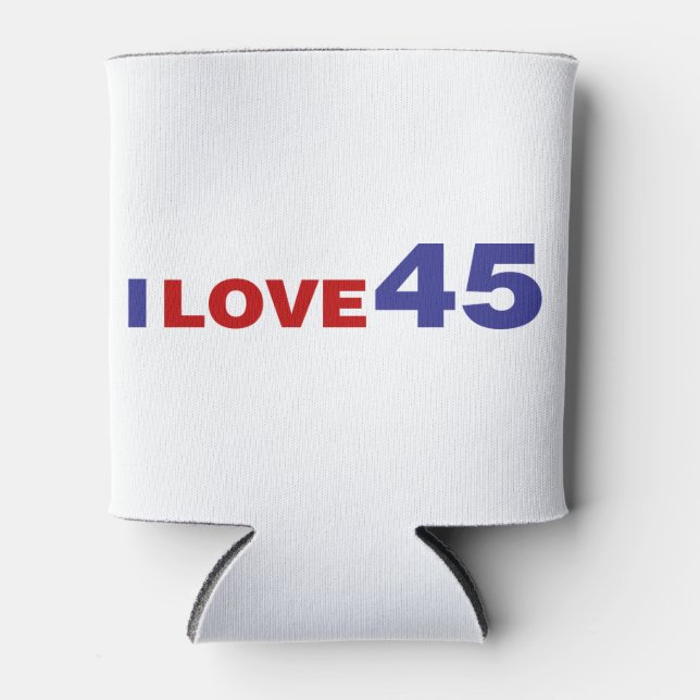 I Love 45 Can Cooler (Front)