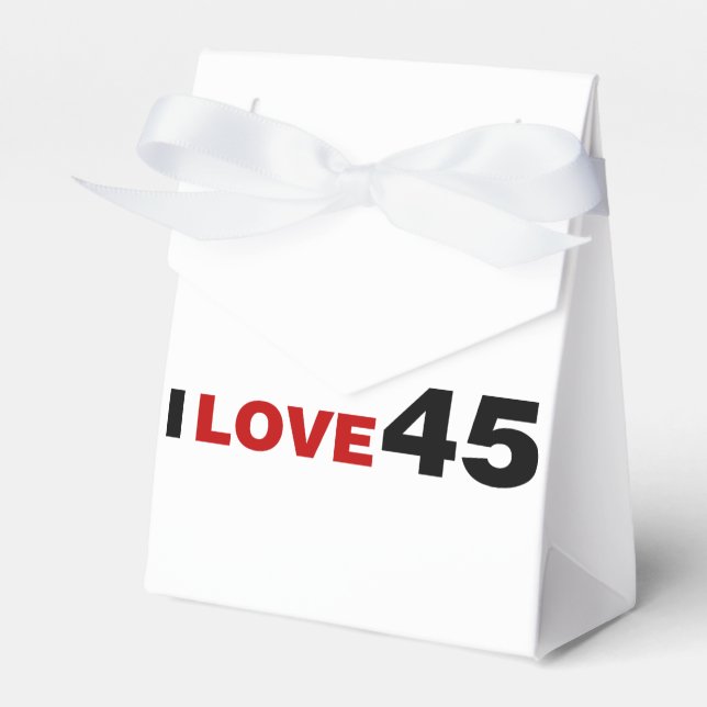 I Love 45 Favour Box (Front Side)