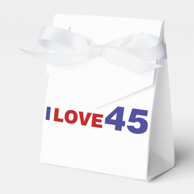 I Love 45 Favour Box (Front Side)
