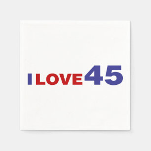 I Love 45 Napkin