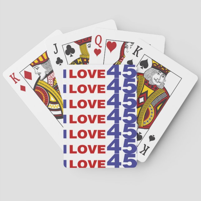 I Love 45 Playing Cards (Back)