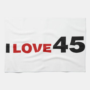 I Love 45 Tea Towel