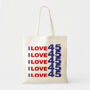 I Love 45 Tote Bag