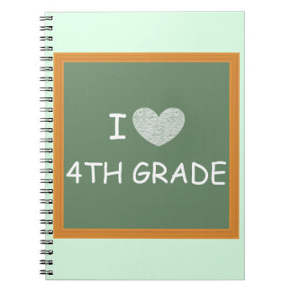 I Love 4th Grade Spiral Notebook