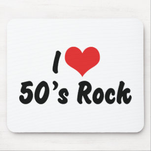 I Love 50's Rock Music Mouse Pad
