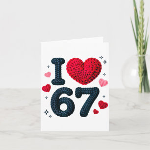 I Love 67 Cute Cozy 67 Knitted Yarn Pattern 67 Mem Card