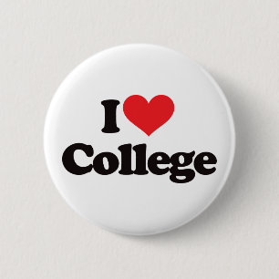 I love 6 cm round badge