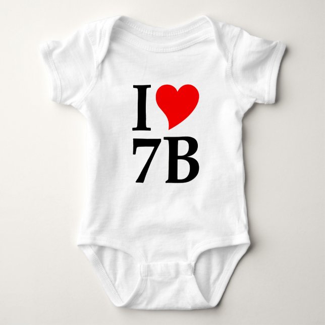 I love 7B Baby Bodysuit (Front)
