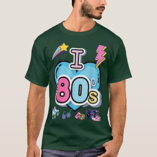 I Love 80s Hair Bands Music Lovers & Rock Band Des T-Shirt