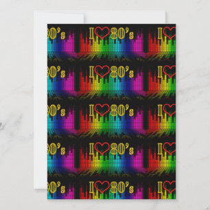 i love 80s party invitation