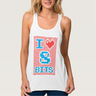 I Love 8 Bits, geek, nerd, Singlet