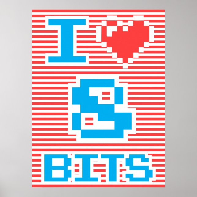 I Love 8 Bits Poster (Front)