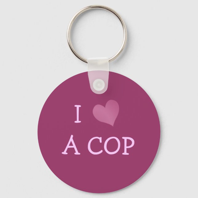 I LOVE A COP KEY RING (Front)