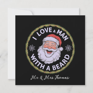I Love a Man with a Beard Funny Invitation