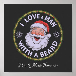 I Love a Man with a Beard Funny Poster
