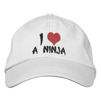 I Love A Ninja Embroidered Hat